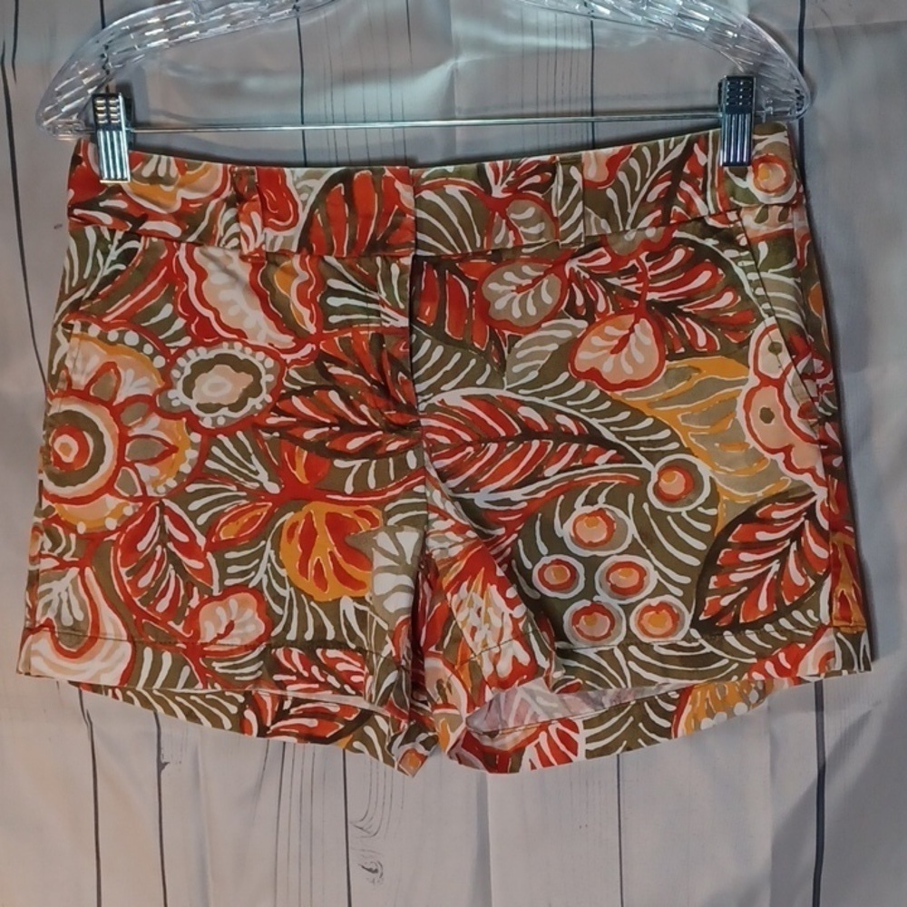 Loft tropical floral print resort wear chino shorts